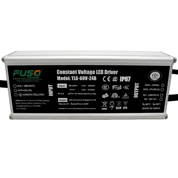 ¿Por qué elegir un controlador LED de voltaje constante de 24 V y 60 W de alto PF?